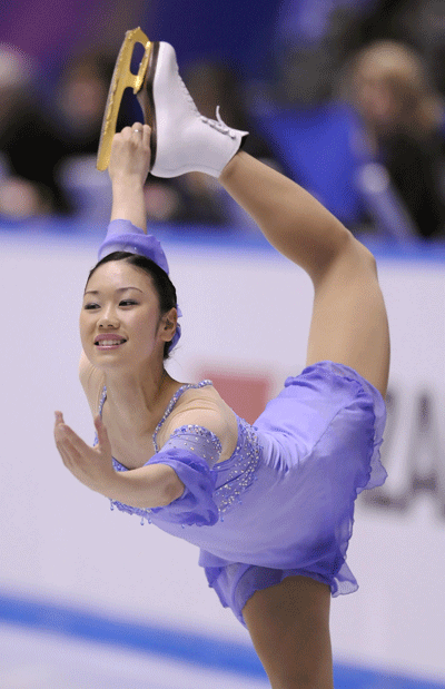 Юкари Накано (Япония) исполняет короткую программу. Фото: KAZUHIRO NOGI/AFP/Getty Images