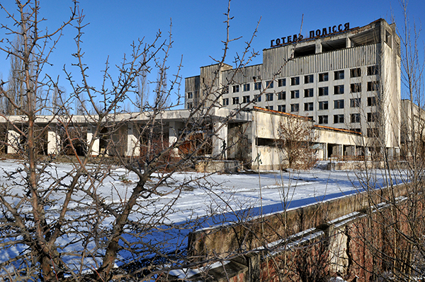 Готель Полісся в Прип'яті. Фото: Володимир Бородін/The Epoch Times