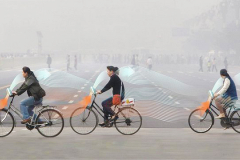 Создан велосипед, который очищает воздух, — Smog Free Bike