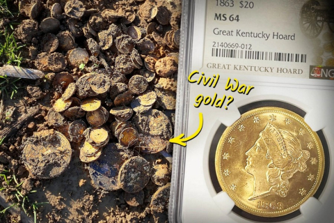 800 золотих монет часів Громадянської війни знайшли в Кентуккі (ФОТО)