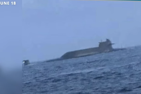 Китайський підводний човен сплив біля берегів Тайваню (ВІДЕО)