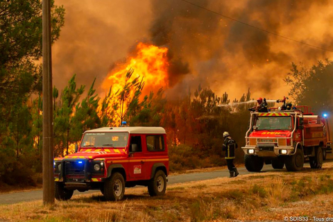 Лісова пожежа у Франції змусила 1000 пожежників стати на захист лісу