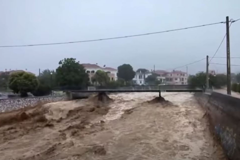 В Греции прошли проливные дожди после летних лесных пожаров