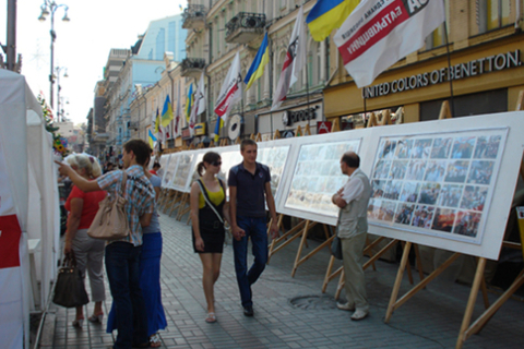 В годовщину ареста Тимошенко в Киеве выставлено 365 фотографий