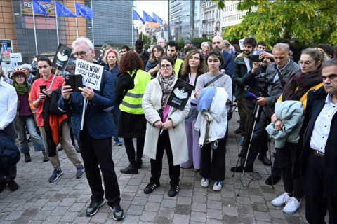 Многотысячный митинг в Брюсселе в поддержку Палестины
