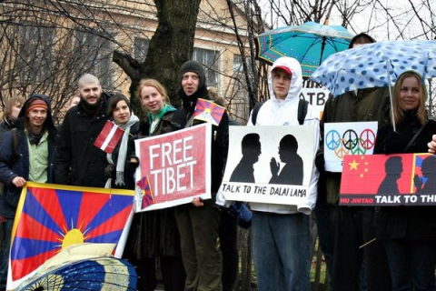 В Риге прошла акция За свободный Тибет (фотообзор)