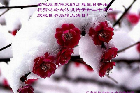 Китайцы поздравляют основателя Фалуньгун с днём рождения