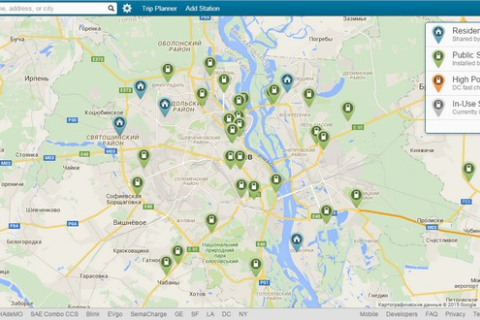 Где в Киеве зарядить электромобиль?