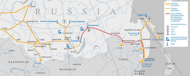 Трубопроводы, соединяющие восток и запад России, принесут на рынок огромные запасы газа