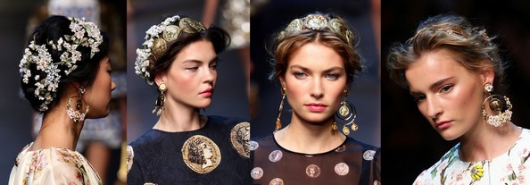 Украшения от Dolce & Gabbana. Фото: Vittorio Zunino Celotto/Getty Images